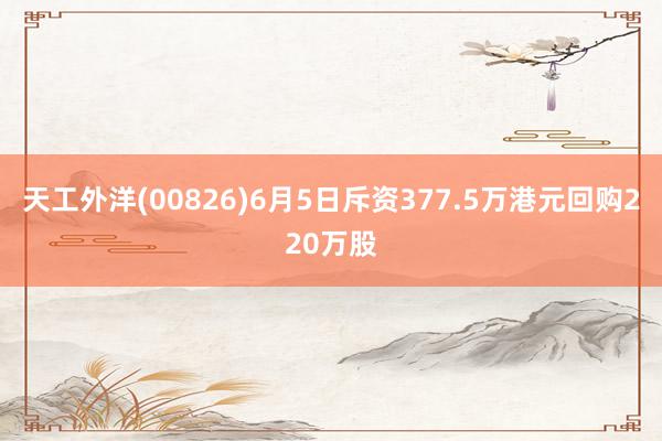 天工外洋(00826)6月5日斥资377.5万港元回购220万股