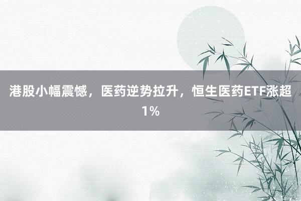 港股小幅震憾，医药逆势拉升，恒生医药ETF涨超1%