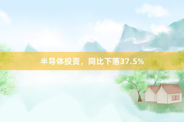 半导体投资，同比下落37.5%