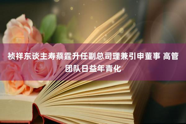 祯祥东谈主寿蔡霆升任副总司理兼引申董事 高管团队日益年青化